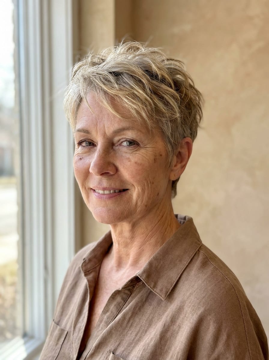 Moderner Pixie Cut - pflegeleichte Frisur ab 50